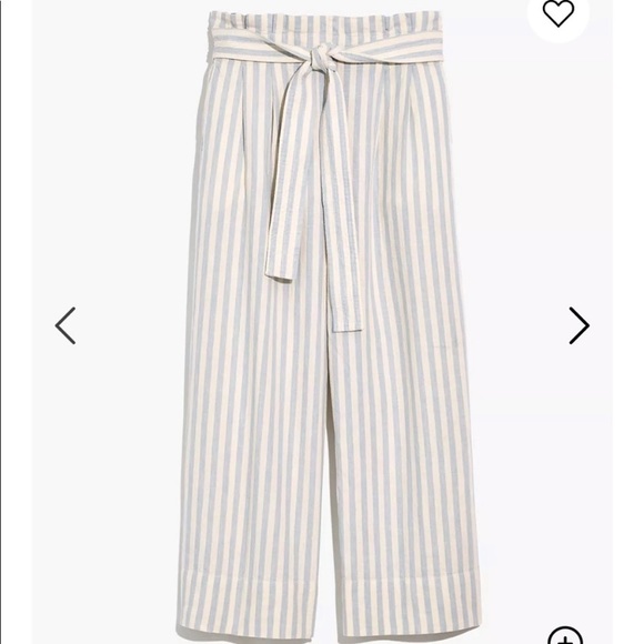 ❗️last chance❗️Madewell Huston tie waist crop paper bag pants - Picture 2 of 3